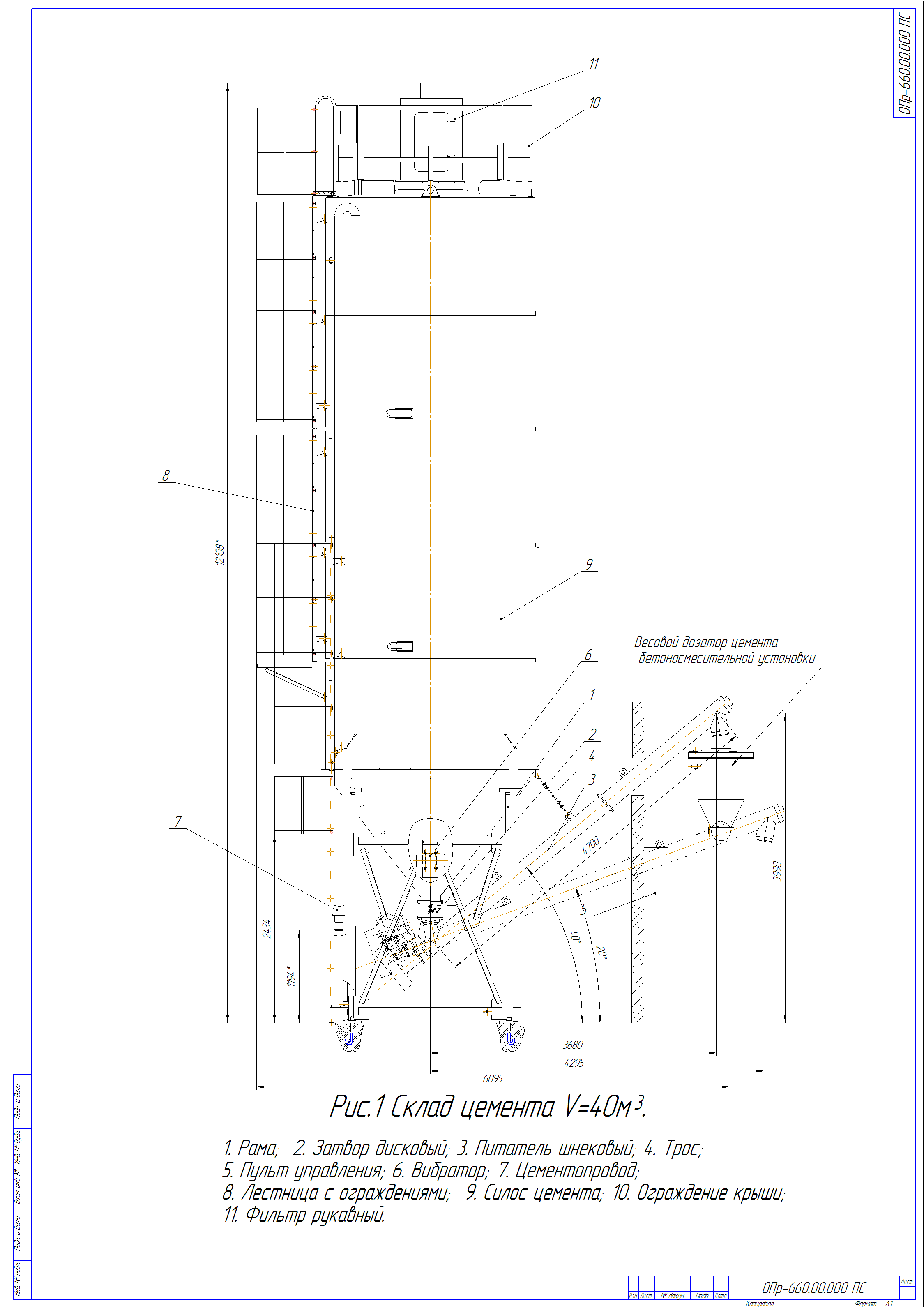 Схема: Склад цемента ОПР-660.00 